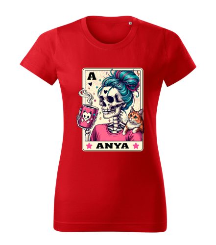 Csontváz Anya kávéval póló