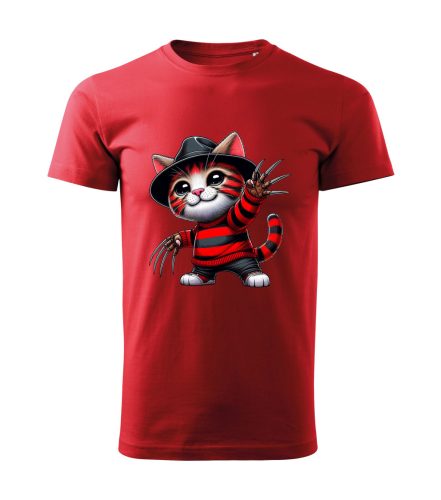 Freddy Krueger Cat férfi póló