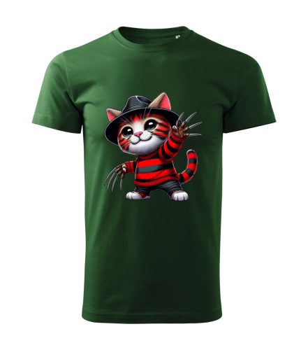 Freddy Krueger Cat férfi póló