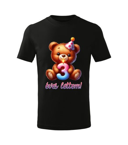 3 éves lettem macis gyerek póló