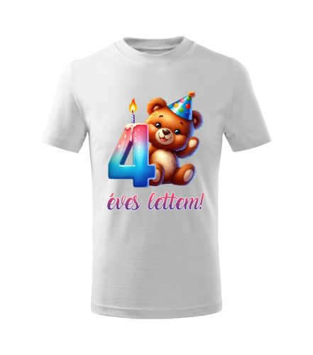 4 éves lettem macis gyerek póló