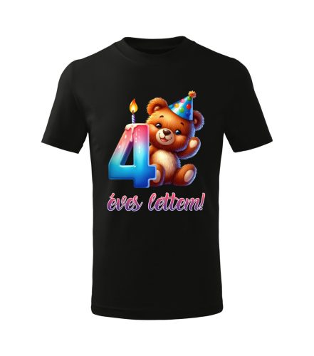 4 éves lettem macis gyerek póló
