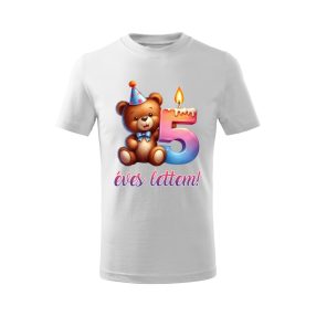 5 éves lettem macis gyerek póló