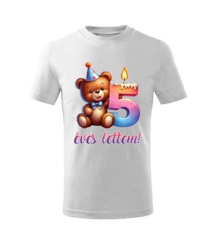 5 éves lettem macis gyerek póló