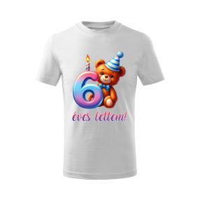 6 éves lettem macis gyerek póló
