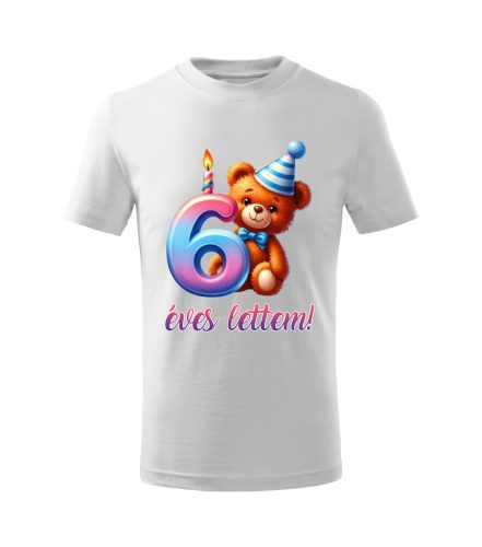 6 éves lettem macis gyerek póló