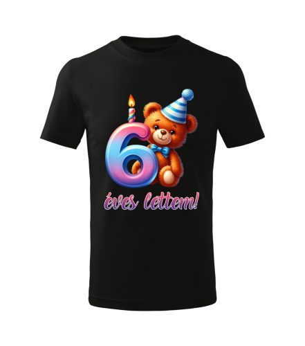 6 éves lettem macis gyerek póló