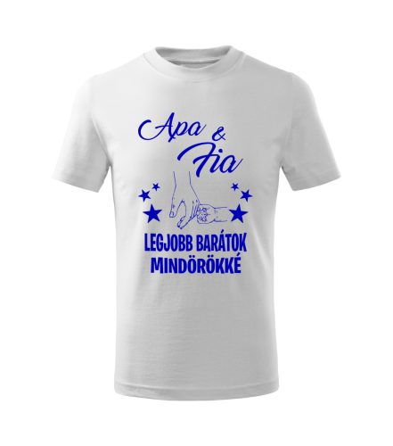 Apa és fia, legjobb barátok mindörökké mintájú gyerek póló