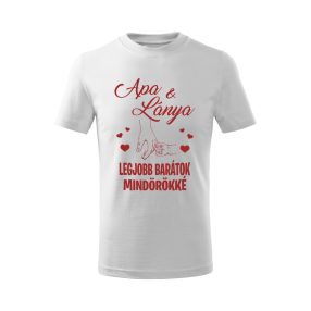   Apa és lánya, legjobb barátok mindörökké mintájú gyerek póló