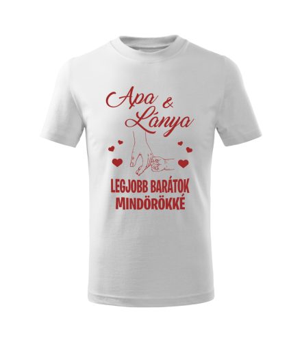 Apa és lánya, legjobb barátok mindörökké mintájú gyerek póló