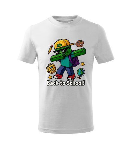 Back to School pixel zombi gyerek póló