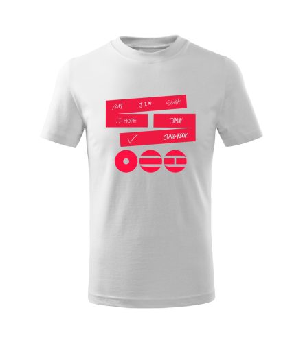 BTS - minimál logós neves gyerek póló