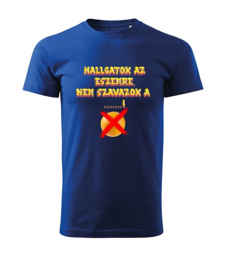 Hallgatok az eszemre... QR kódos férfi póló