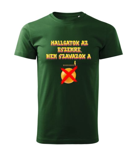 Hallgatok az eszemre... QR kódos férfi póló