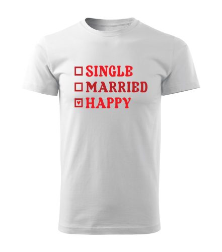 HAPPY státusz dizájnú férfi póló