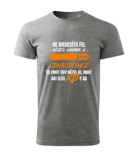 Ne idegesíts fel, közel vagyok a szintlépéshez férfi póló (válaszható kor)