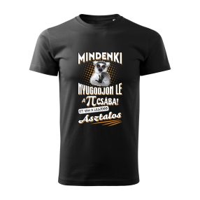 Mindenki nyugodjon le, asztalos! férfi lemur póló