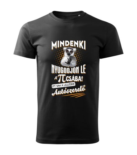 Mindenki nyugodjon le, autószerelő! férfi lemur póló