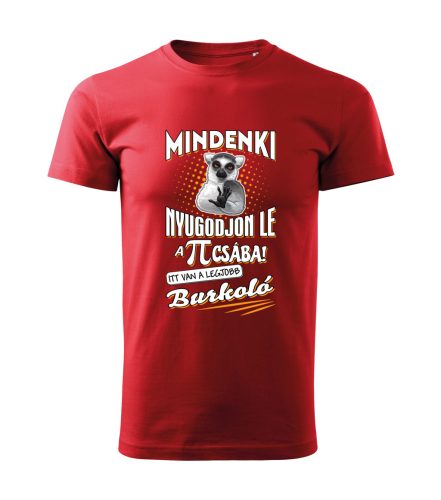 Mindenki nyugodjon le, burkoló! férfi lemur póló
