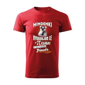 Mindenki nyugodjon le, pincér! férfi lemur póló