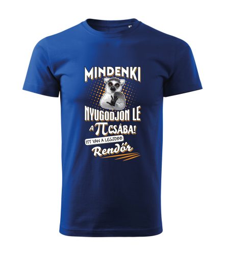 Mindenki nyugodjon le, rendőr! férfi lemur póló
