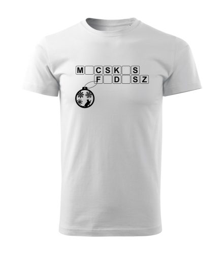 Macskás Fadísz férfi póló L-es méretben