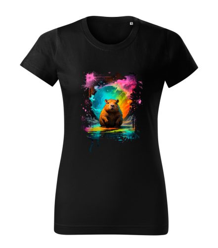 Capybara Kollekció - Capybara akvarellel női póló