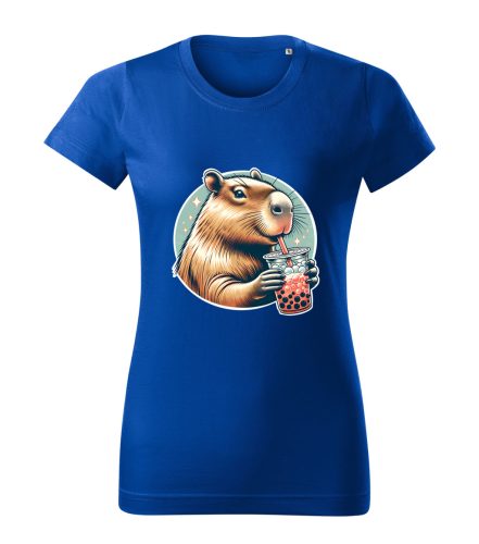Capybara Kollekció - Capybara buborékos teával női póló