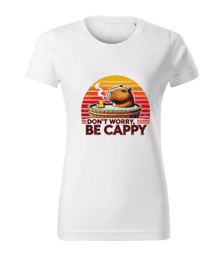 Capybara Kollekció - Don't worry be cappy női póló