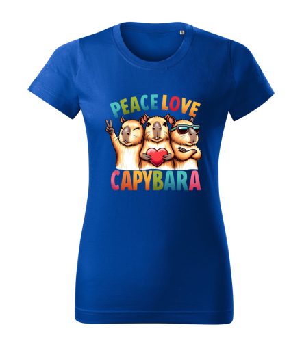 Capybara Kollekció - Peace, Love, Capybara női póló