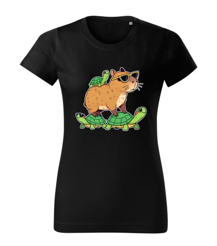 Capybara Kollekció - Capybara teknősháton női póló