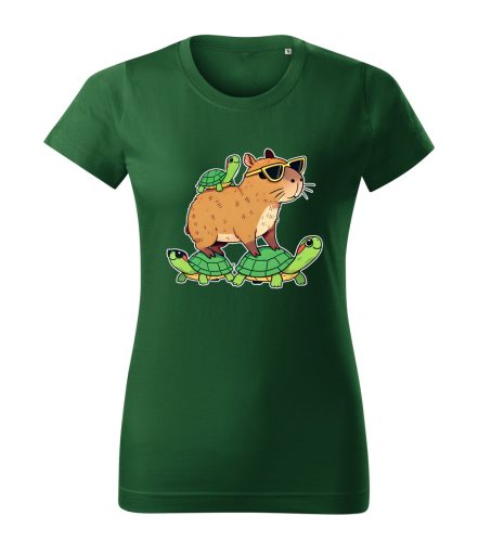Capybara Kollekció - Capybara teknősháton női póló