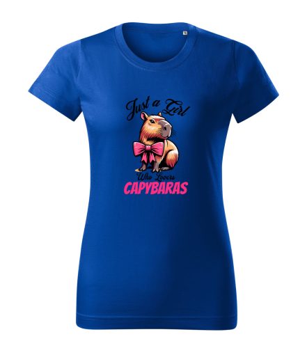 Capybara Kollekció - Just a girl who lovers capybaras női póló