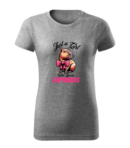 Capybara Kollekció - Just a girl who lovers capybaras női póló