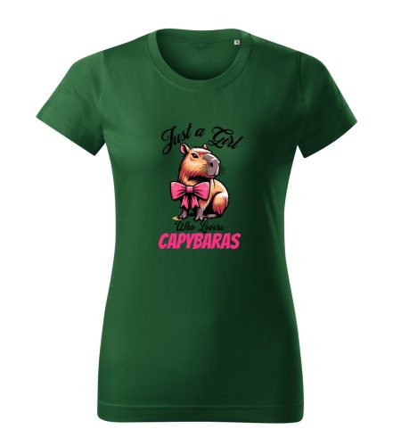 Capybara Kollekció - Just a girl who lovers capybaras női póló