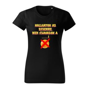 Hallgatok az eszemre... QR kódos női póló