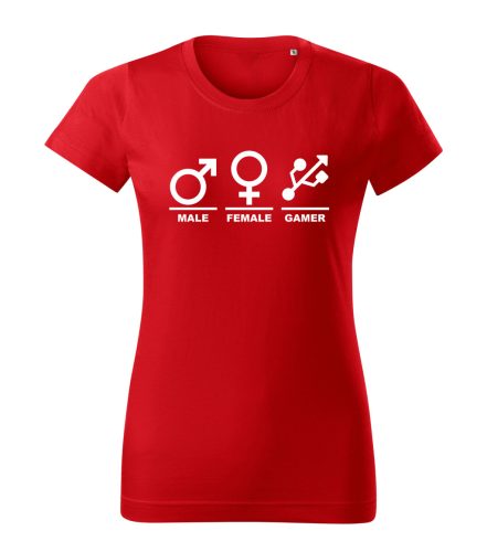 Male-Female-Gamer női póló