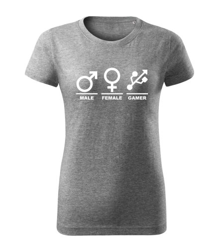 Male-Female-Gamer női póló