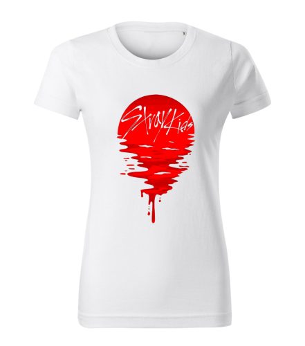 Stray Kids - Vörös napkorong logóval női póló