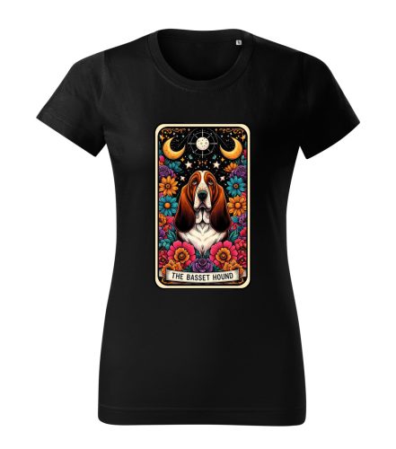 Tarot Basset hound kutyás női póló