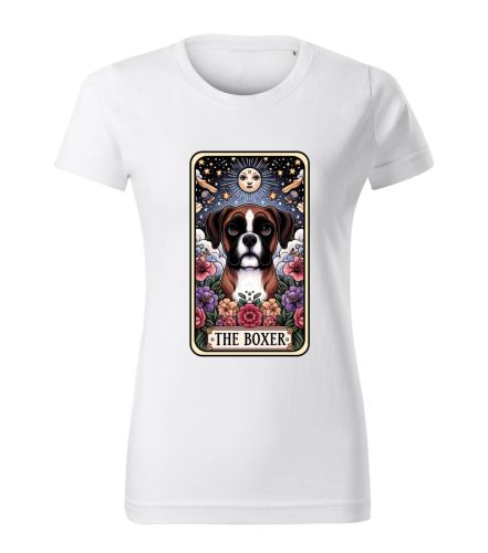 Tarot Boxer kutyás női póló