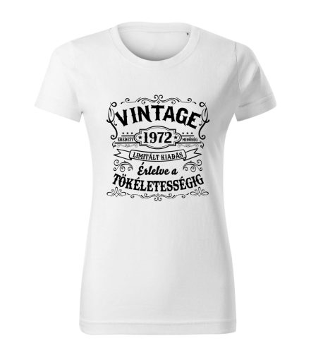 Vintage, érlelve a tökéletességig női póló (választható évszám)