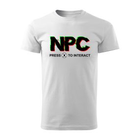 NPC – Press (X) to Interact férfi póló