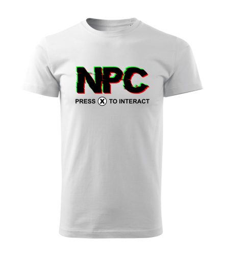 NPC – Press (X) to Interact férfi póló