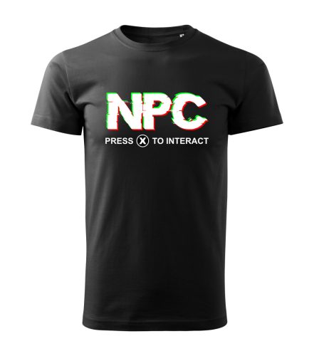 NPC – Press (X) to Interact férfi póló