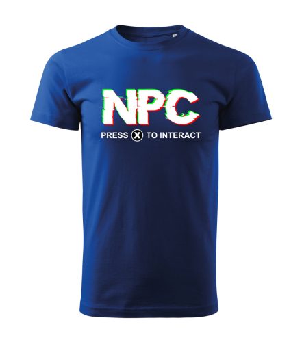 NPC – Press (X) to Interact férfi póló