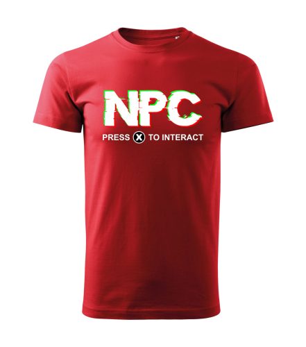 NPC – Press (X) to Interact férfi póló