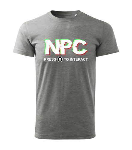 NPC – Press (X) to Interact férfi póló
