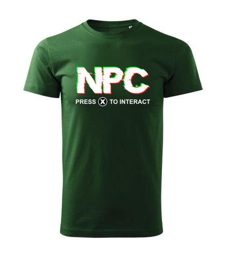 NPC – Press (X) to Interact férfi póló