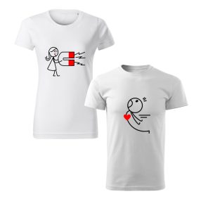 Mágneses szív páros póló